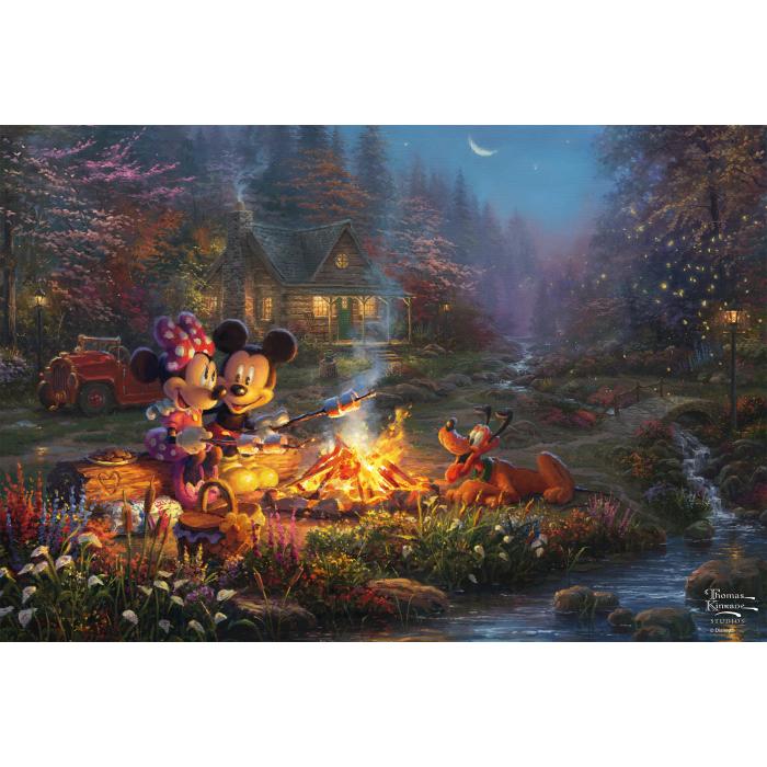 Puzzle Disney - Mickey & Minnie Slatka ljubav kraj logorske vatre - Eco-Friendly