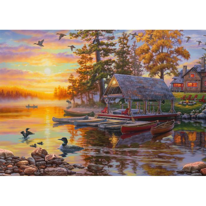 Puzzle Kućica za čamce s kanuima