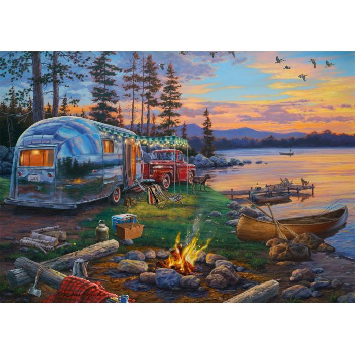 Puzzle Kamping idila na jezeru