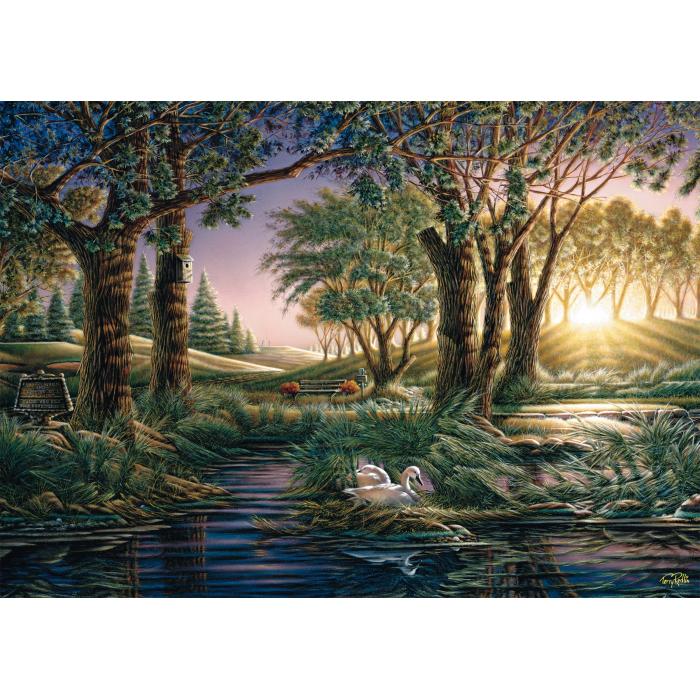 Puzzle Čarolija jutra na jezercu