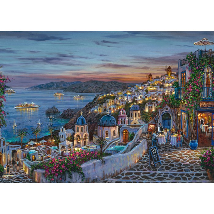 Puzzle Zalazak sunca nad Santorinijem