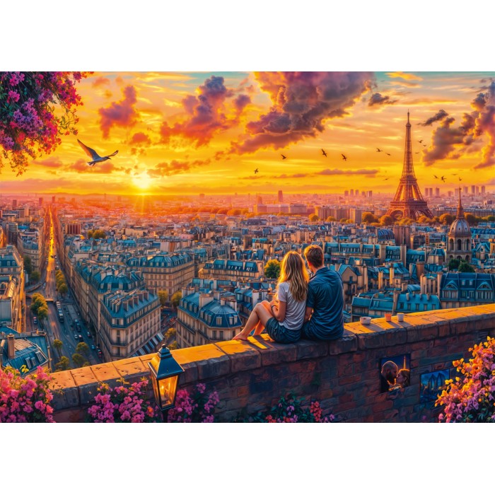 Puzzle Šapat pariskih krovova