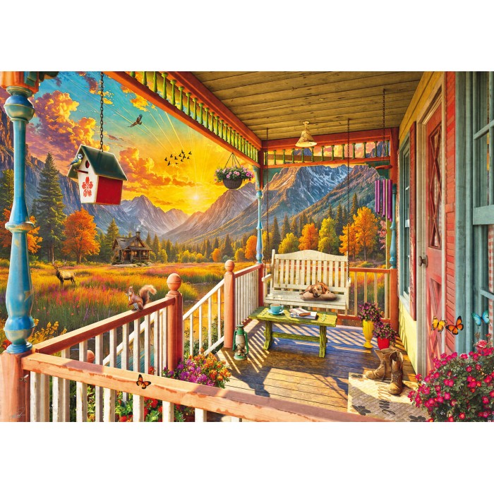Puzzle Veranda u planinama