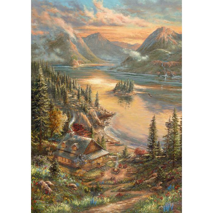 Puzzle Sjaj na obali jezera