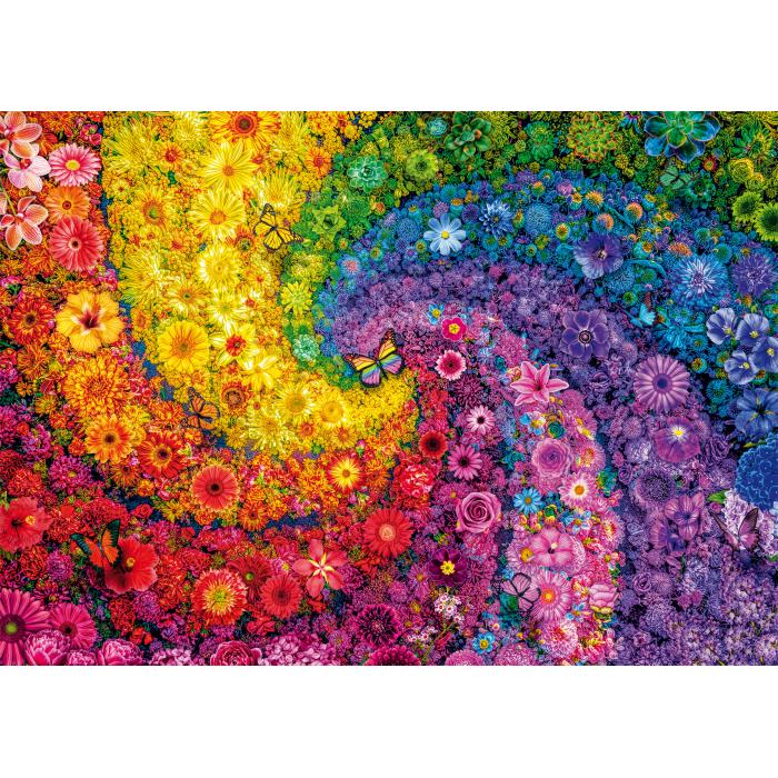 Puzzle Šareni vrtlog cvjetova