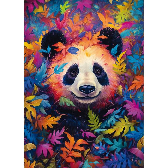 Puzzle Panda u šumi duge