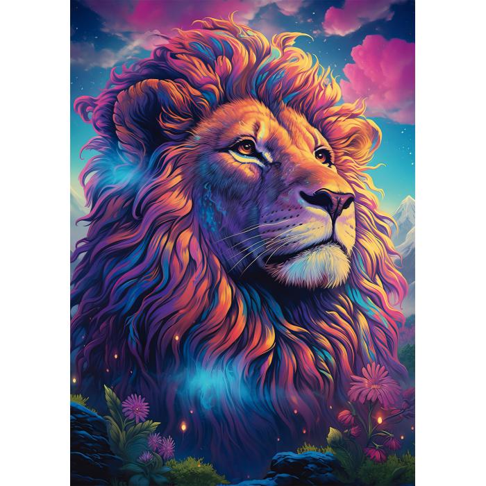 Puzzle Lav u vjetru boja