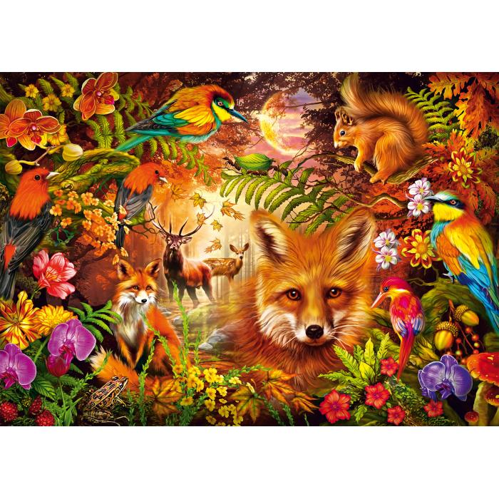 Puzzle Perje, krzna i cvijeće