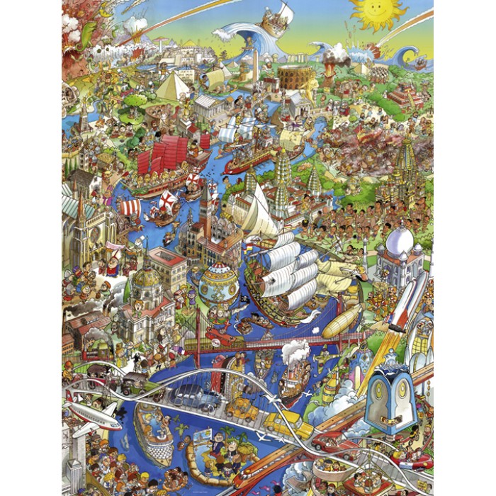 Puzzle Cartoon Triangular - History River