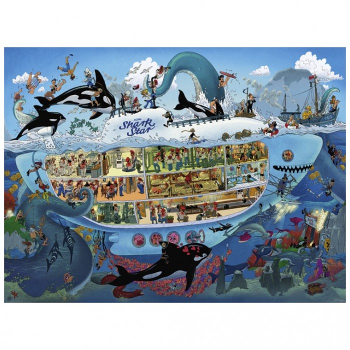 Puzzle Cartoon Triangular - Submarine Fun