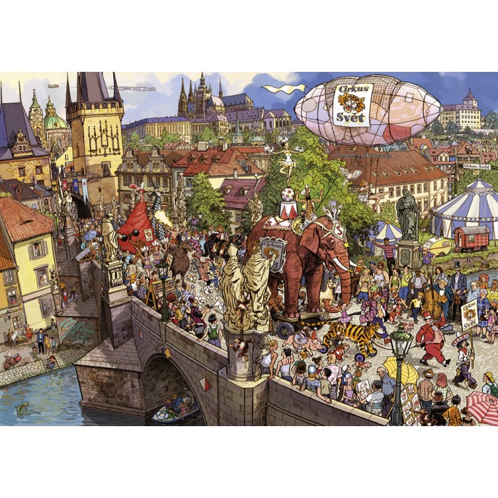 Puzzle Cartoon Triangular - Street Parade