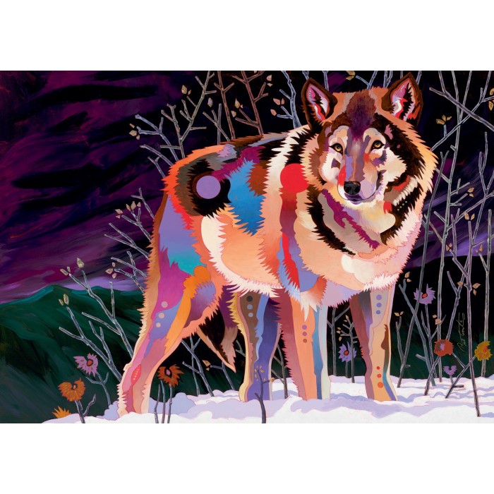 Puzzle Precious Animals - Night Wolf