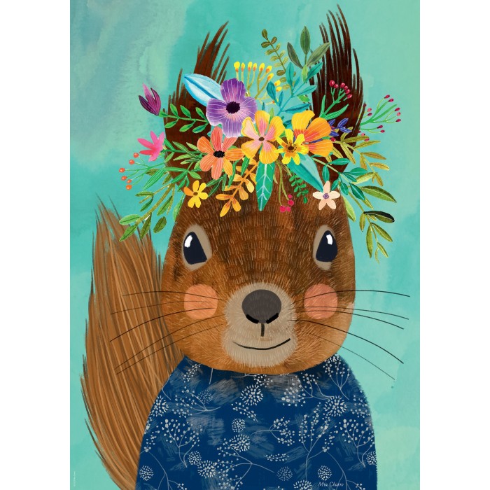 Puzzle Floral Friends - Sweet Squirrel