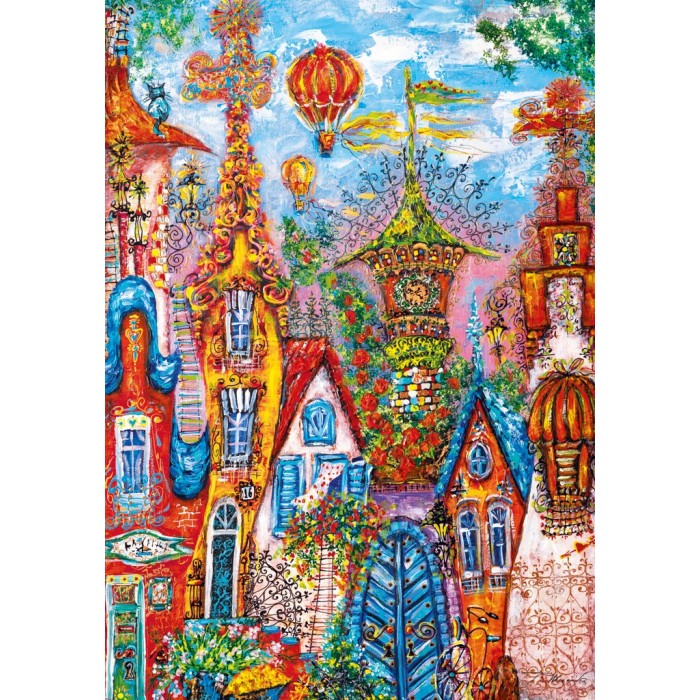 Puzzle Charming Village - Blue gate