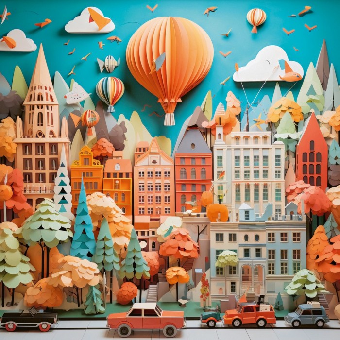 Kvadratni puzzle - Paper Like - Townscape