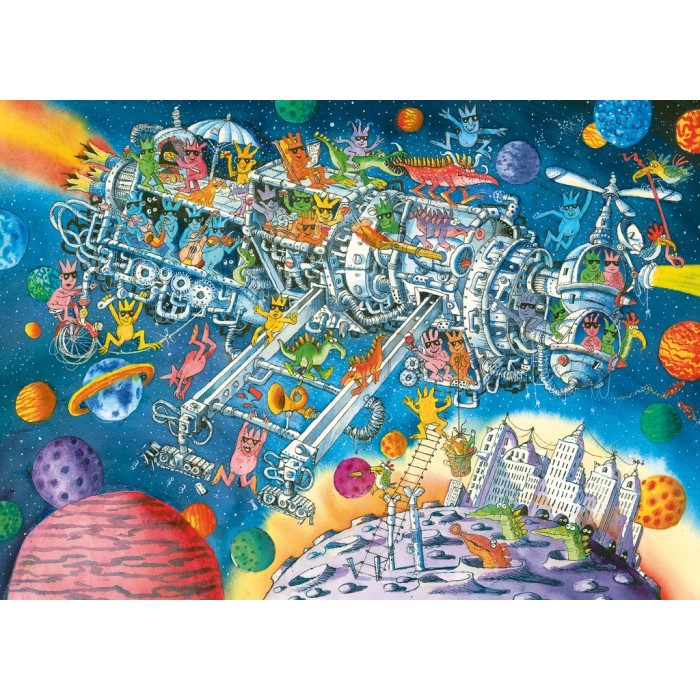 Puzzle Cartoon Triangular - Aliens Welcom
