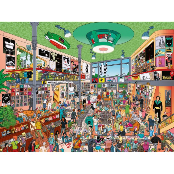 Puzzle Cartoon Triangular - Record Store