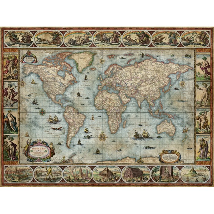 Puzzle Map Art - Willem Blaeu World