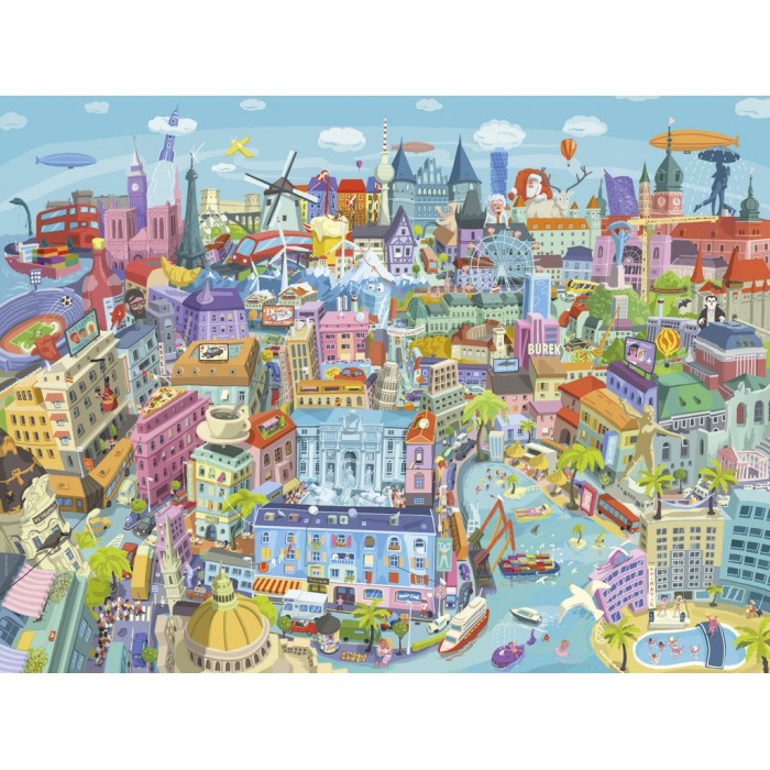 Puzzle Cartoon Triangular - Good Old Europe