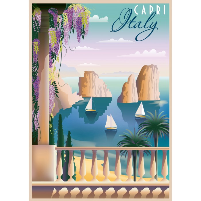 Puzzle Razglednica Capri