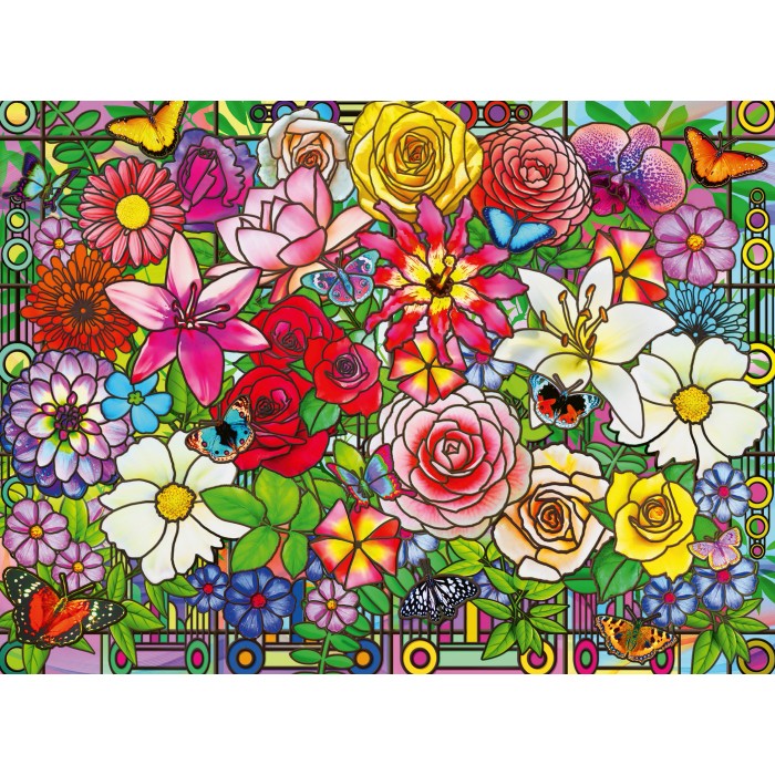 Wellness & Puzzle - Cvijeće od obojenog stakla