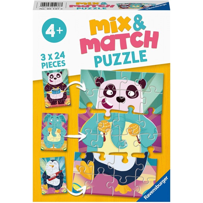 Mix and Match puzzle - Funny Animals
