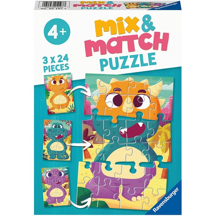Mix and Match puzzle - Dinosaurs