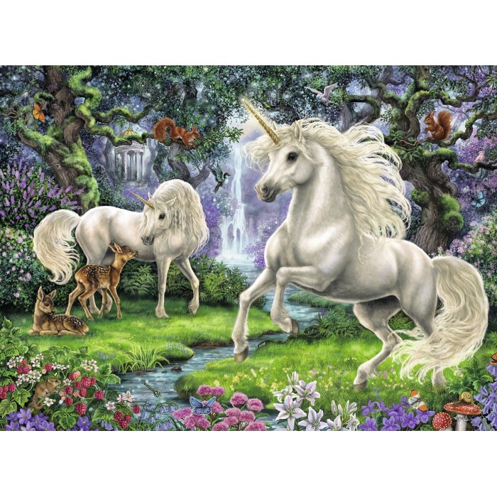 Puzzle XXL dijelovi - Tajanstveni jednorozi