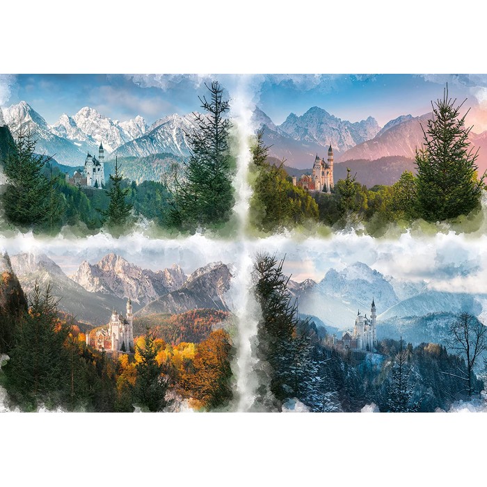 Puzzle Bajkovit dvorac u 4 godišnja doba