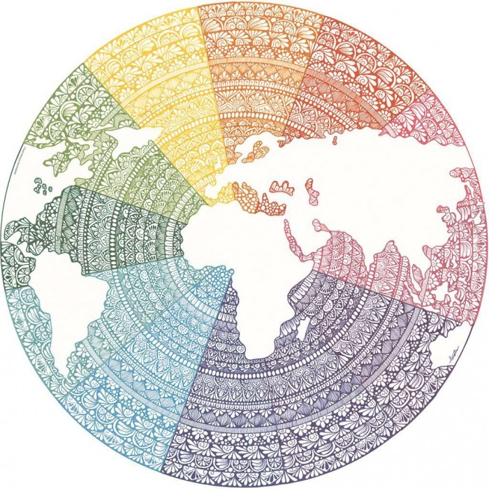 Puzzle Circle of Colors - Mandala