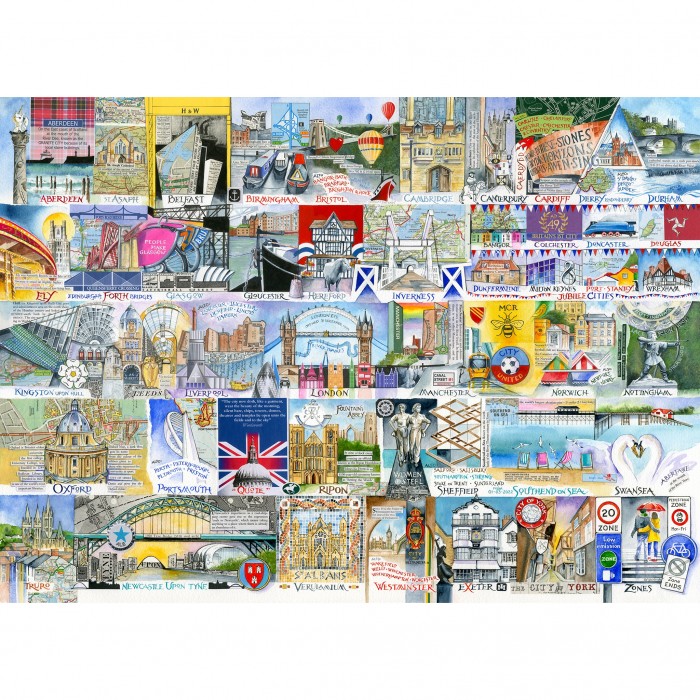 Puzzle Jaka svjetla i veliki gradovi