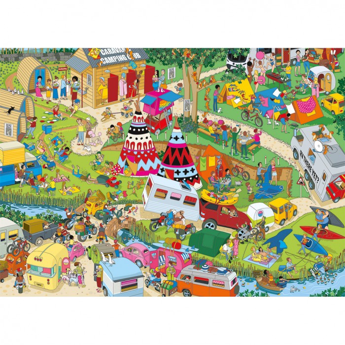 Puzzle Šale: Ludorije na kampingu