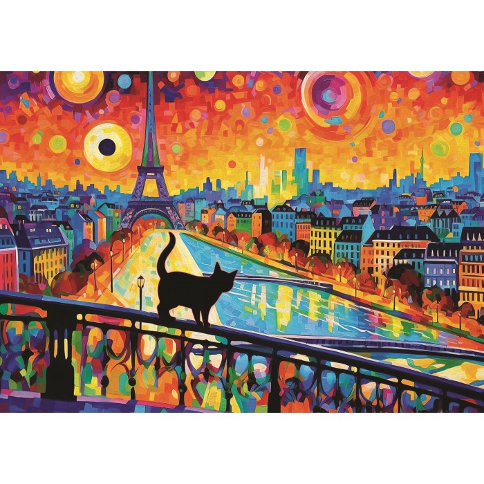 Puzzle Cat in Paris