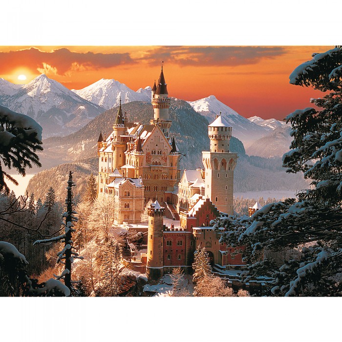 Puzzle Dvorac Neuschwanstein zimi
