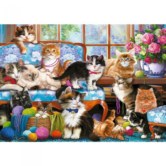 Puzzle Cat Family
