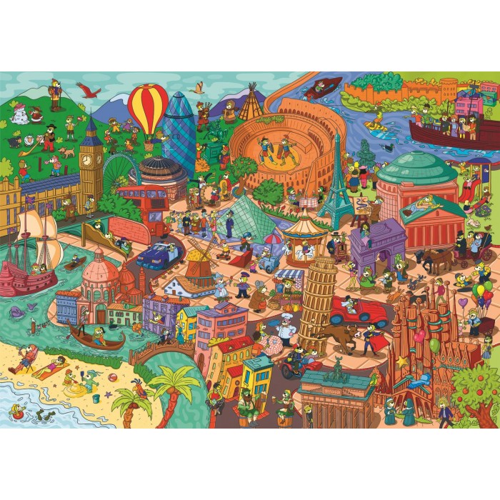 Puzzle Spy Guy Lost Items: Europe - KAZSTUDIO SA Rodzina Treflikow