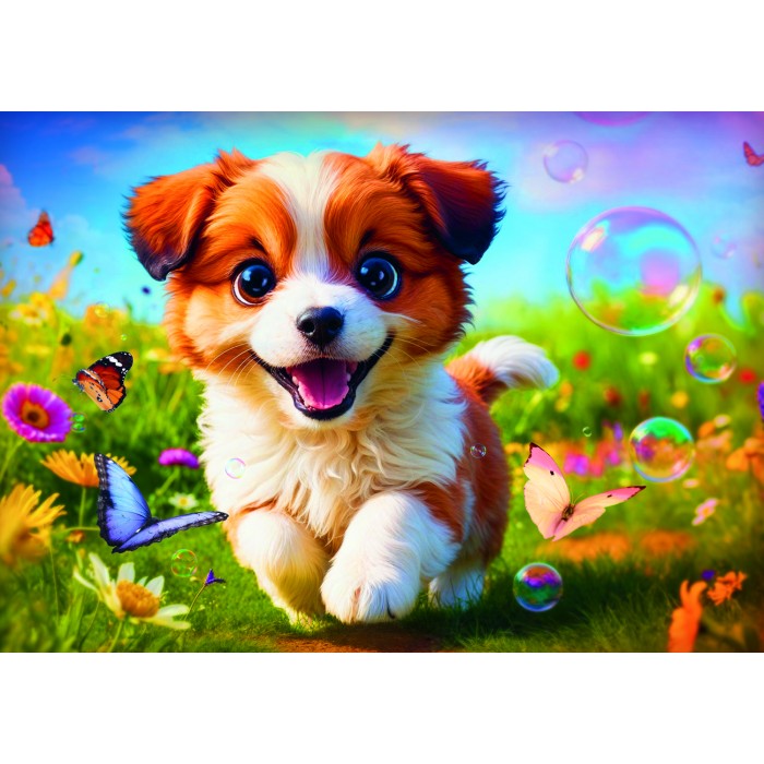 Puzzle Happy Puppy