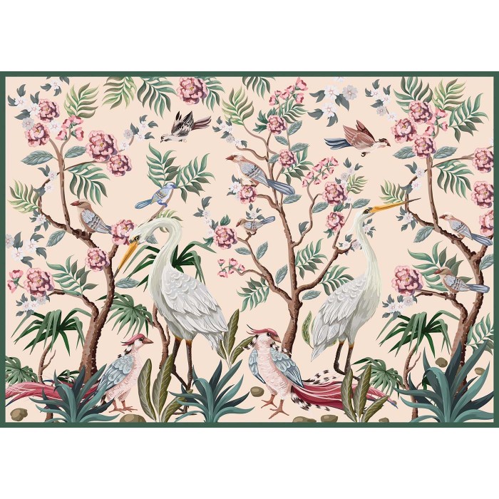Puzzle Secret Garden - Bijela čaplja i cvijeće