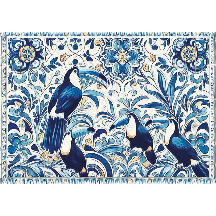 Puzzle Art on Tiles - Tukani