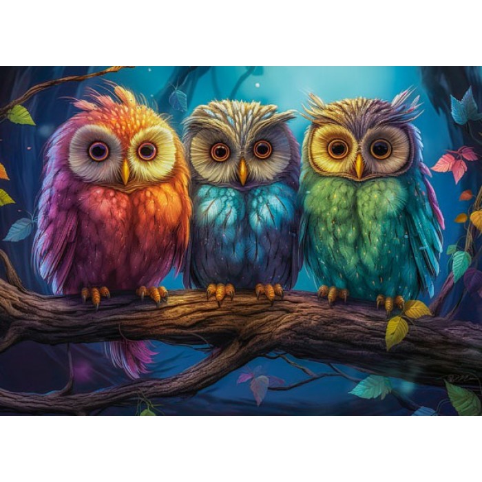 Puzzle Tri male sove