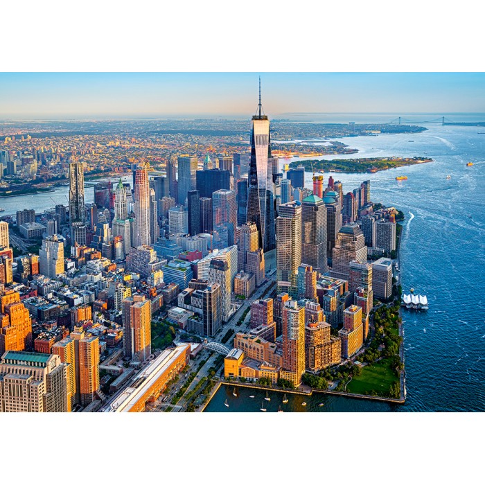 Puzzle Zalazak sunca nad Manhattanom
