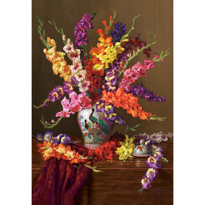 Puzzle Gladiole u kineskoj vazi