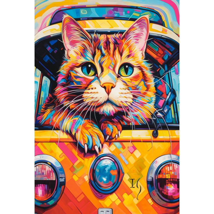 Puzzle Mačji izleti autobusom