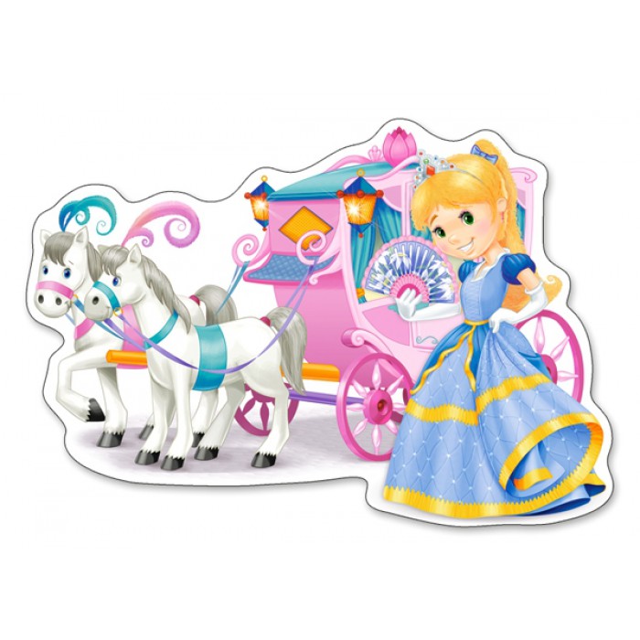 Puzzle XXL dijelovi - Princezina kočija
