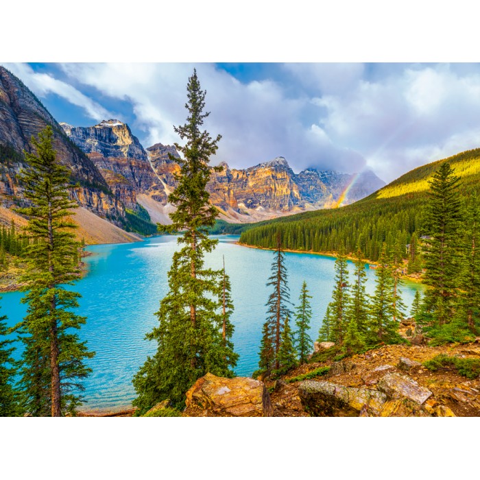 Puzzle Moraine Lake, Banff National Park, Canada