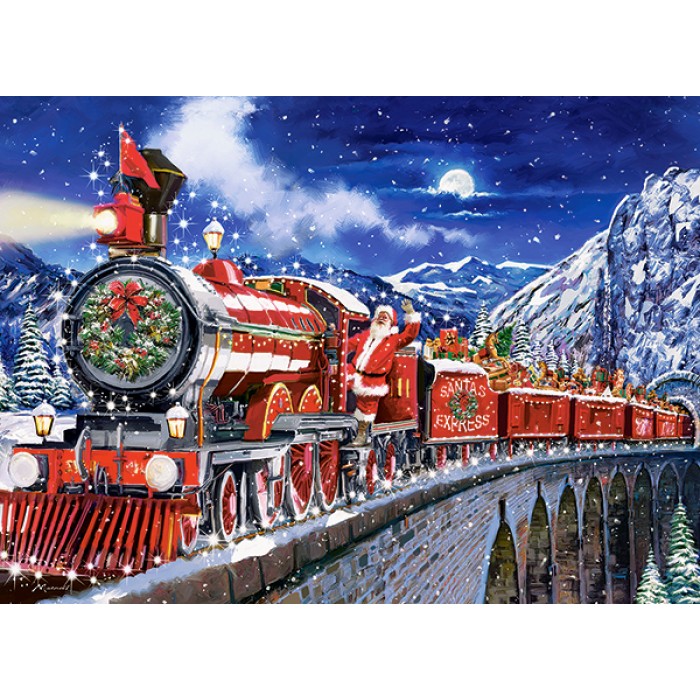 Puzzle Santas Coming to Town
