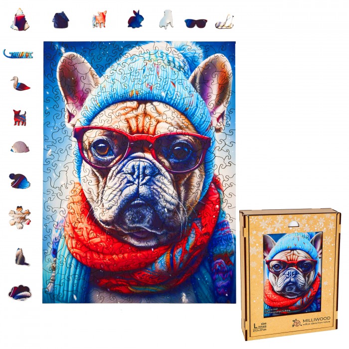 Drvene puzzle - Gustav mrzovoljni buldog