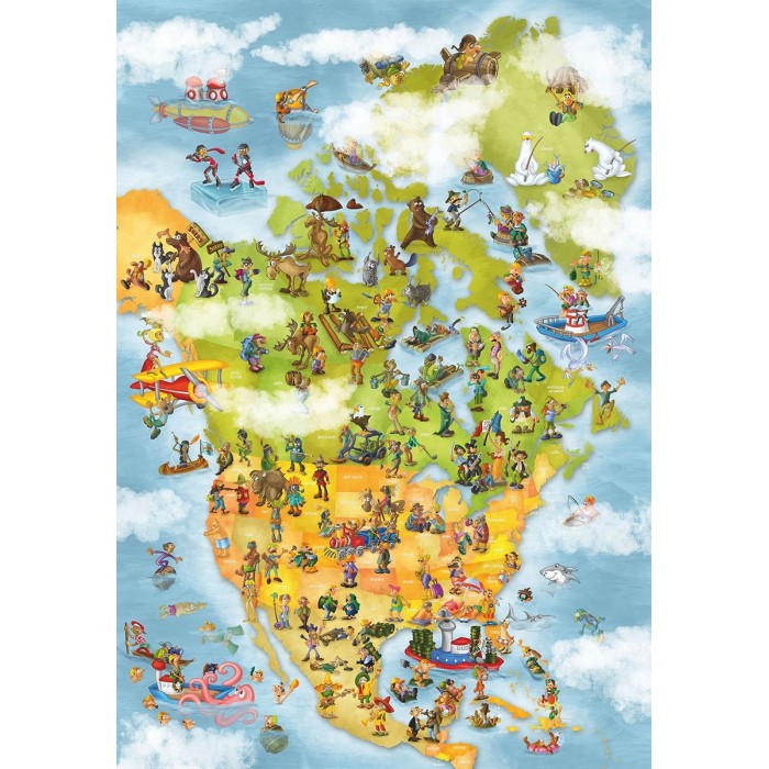 Puzzle Cartoon Collection - USA