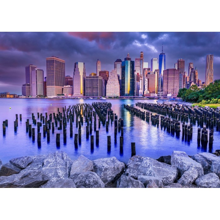 Puzzle Cloudy Sky Over Manhattan, New York