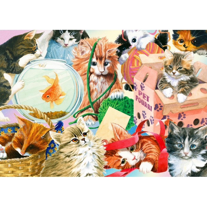 Puzzle Curious Cats